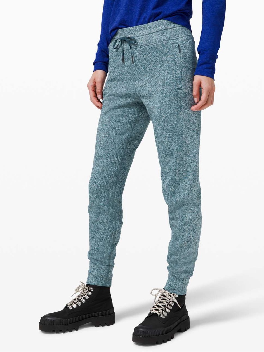 Lululemon Engineered Marino Wool Blended Warmth Jogger Submarine / White SZ 4